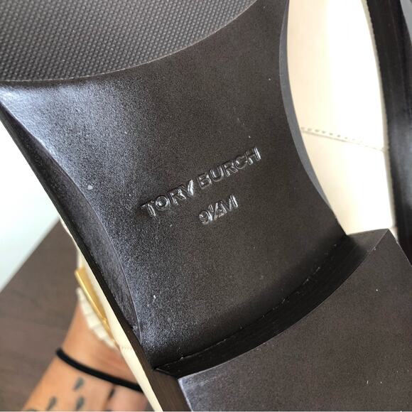 NEW Tory Burch T Hardware Leather Chelsea Boots in Dulce De Leche Size 9.5M - Picture 7 of 11